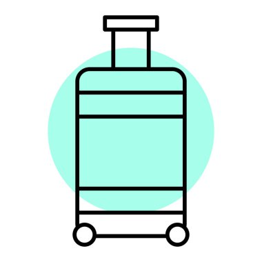 seyahat valizi ikon vektör çizimi tasarımı
