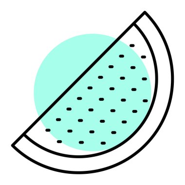 Karpuz ikonu. vektör illüstrasyonu