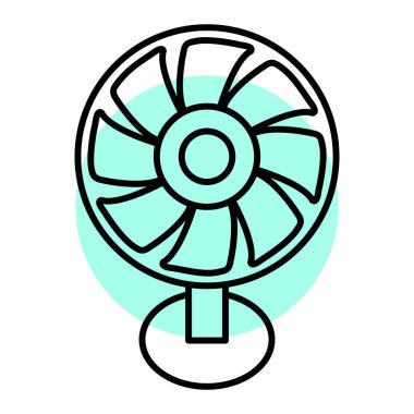 Hayran ikonu. Web için çiçek vektör simgelerinin basit çizimi