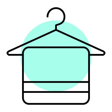 Askı. Web simgesi basit illüstrasyon