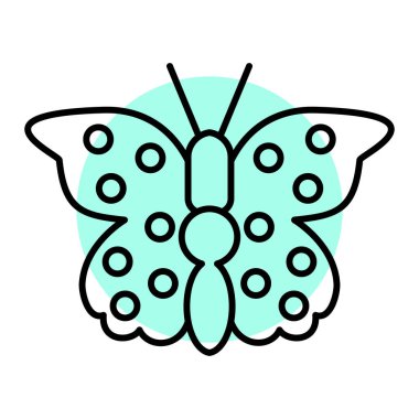 Kelebek simgesi vektör illüstrasyon tasarımı