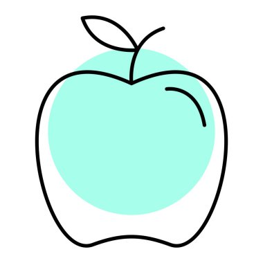 elma ikonu vektör illüstrasyonu