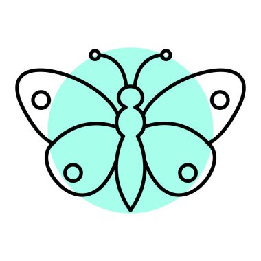 Kelebek simgesi vektör illüstrasyon tasarımı