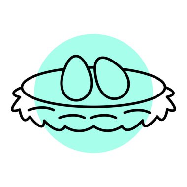 Kabuk simgesi vektör illüstrasyon tasarımlı yumurta