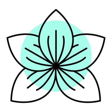 çiçek simgesi vektör illüstrasyonu