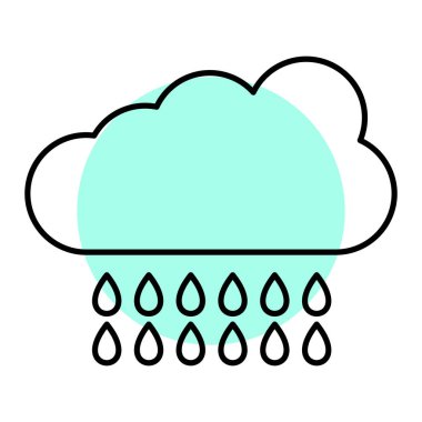 hava bulutları simge vektör illüstrasyon tasarımı