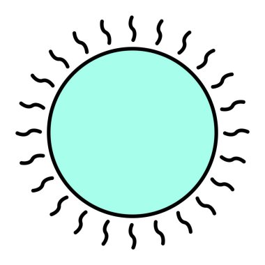 Güneş Simgesi Vektör illüstrasyonu