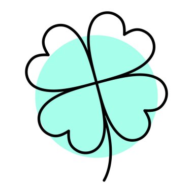 Yonca yaprağı izole edilmiş ikon vektör çizimi desing