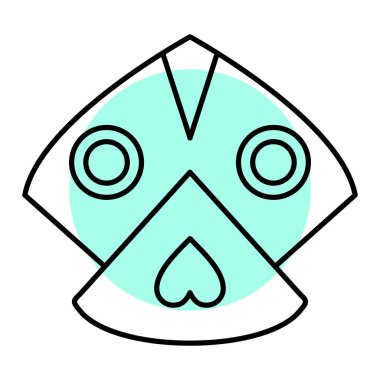 Bir virüs simgesinin vektör illüstrasyonu