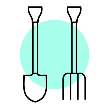 Kürek ikonu. vektör illüstrasyonu