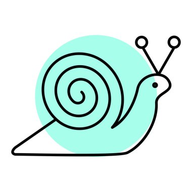 Salyangoz ikonu. böcek vektör sembolü çizimi