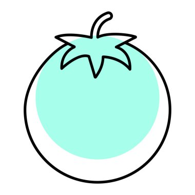 Domates ikonu. Web için taze sebze vektör simgelerinin basit çizimi