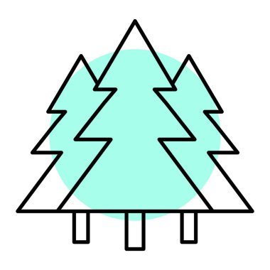 Çam kozalağı vektör illüstrasyon tasarımlı Noel ağacı