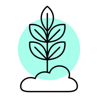 Yaprak vektör illüstrasyon tasarımı ile bitki bırakır