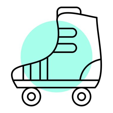 Kaykay ikonu. Web için spor tramvayı vektör simgelerinin özet çizimi