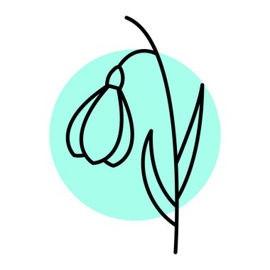 Güzel bir çiçeğin vektör çizimi