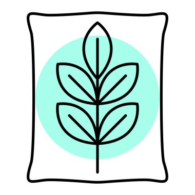 Beyaz arkaplanda yeşil bitki simgesi