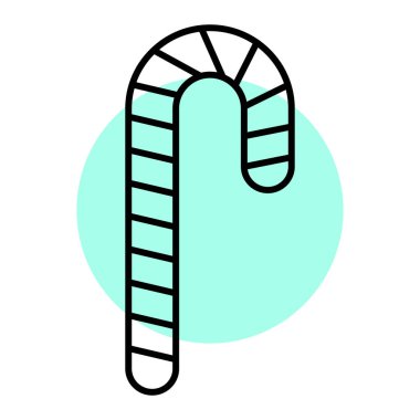 Şeker kamışı ikonu vektörü. İnce çizgi işareti. izole edilmiş sınır sembolü çizimi