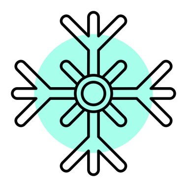 Kar tanesi. Web simgesi basit illüstrasyon