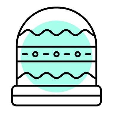 Bir pasta simgesinin vektör illüstrasyonu