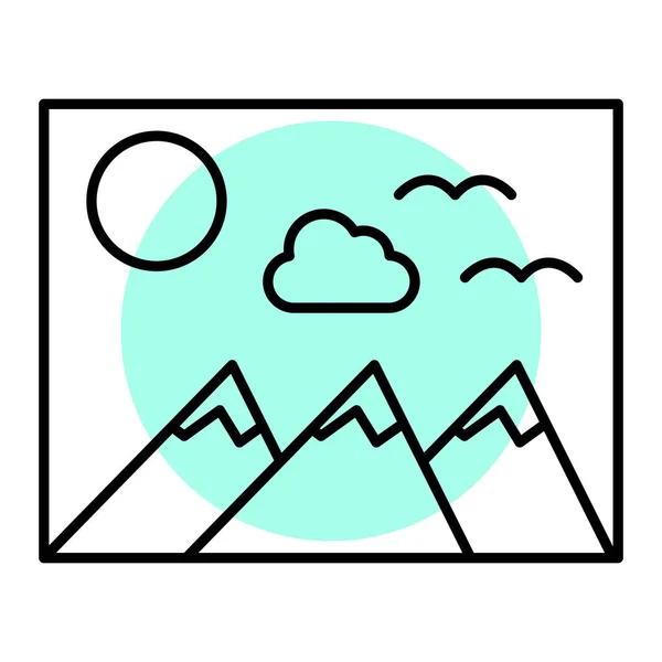 Διανυσματική Απεικόνιση Της Εικόνας Βουνά — Διανυσματικό Αρχείο