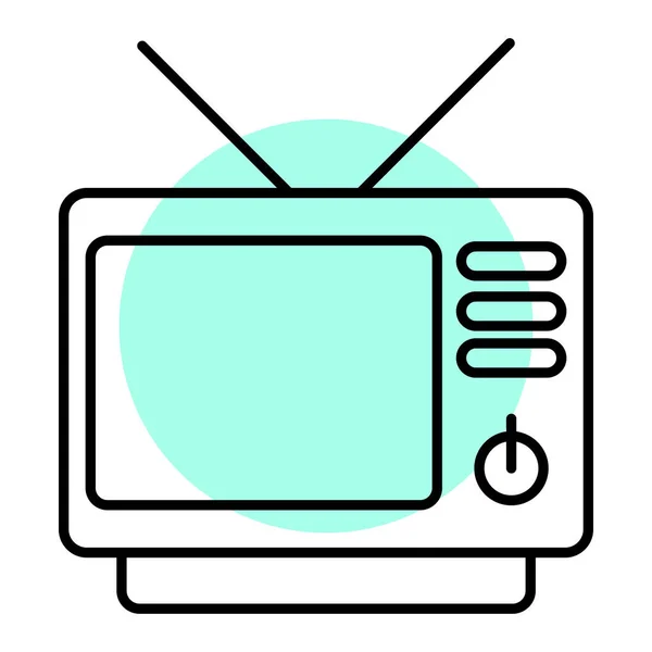 Icoon Eenvoudige Illustratie Van Televisie Vector Pictogrammen Voor Web — Stockvector