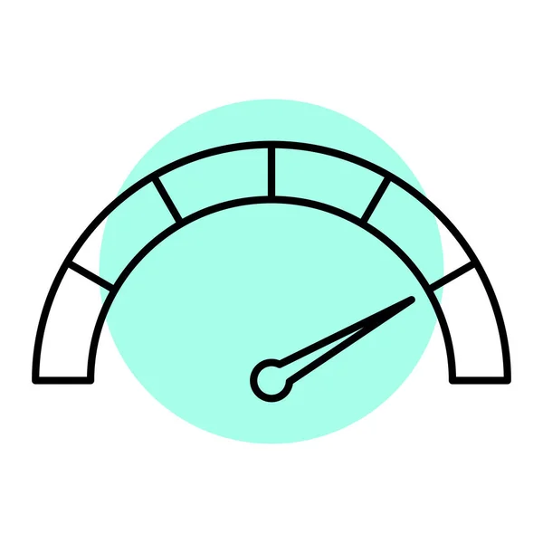 Speedometer Icoon Vector Geïsoleerd Witte Achtergrond Voor Web Mobiele App — Stockvector