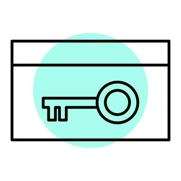 Security Vector Thin Line Icon Web Mobile — Stock Vector