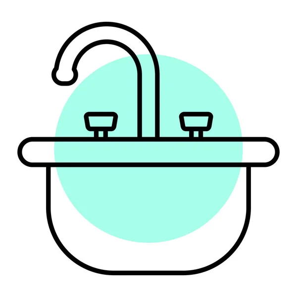 Bañera Icono Vector Ilustración — Vector de stock