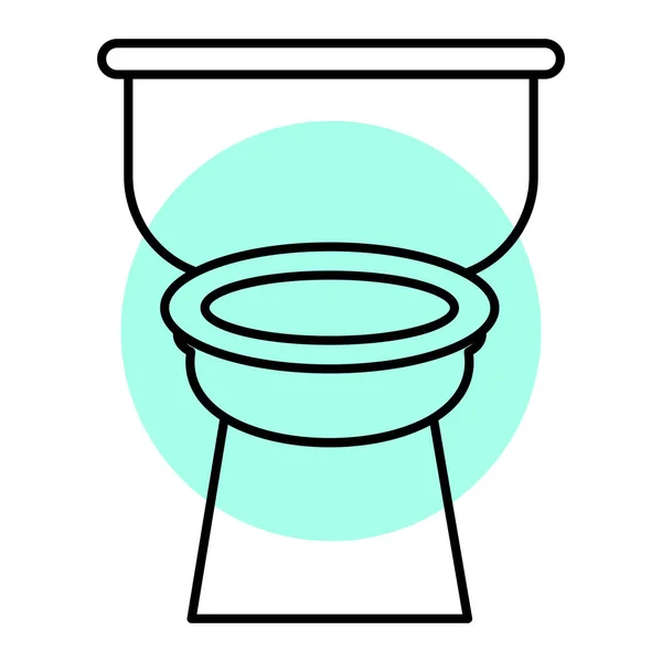 Vector Illustration Single White Toilet Bowl Icon — Stockvektor