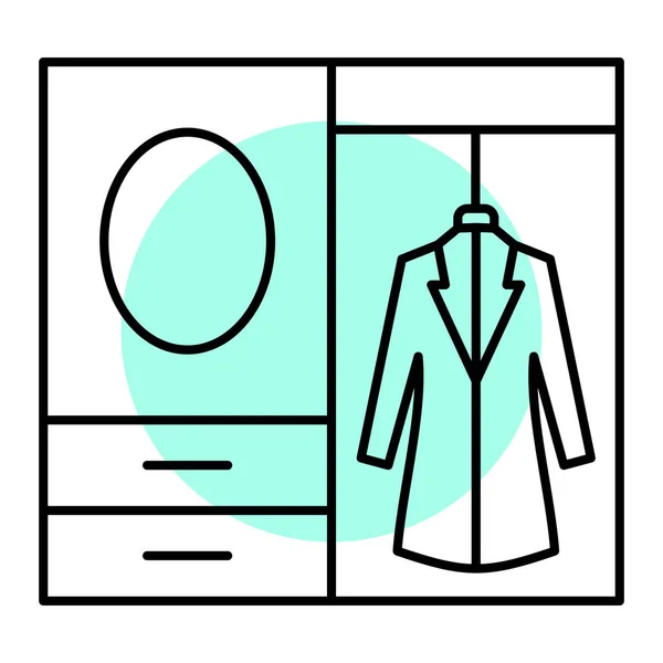 Wardrobe Icon Vector Illustration — Stock vektor