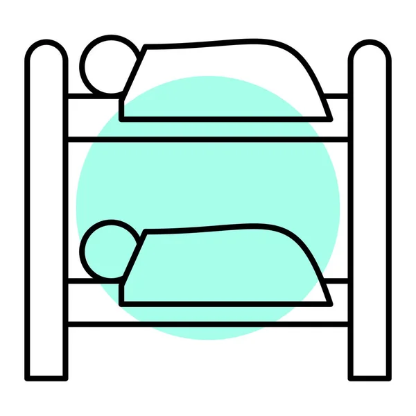 Cama Icono Vector Ilustración — Vector de stock