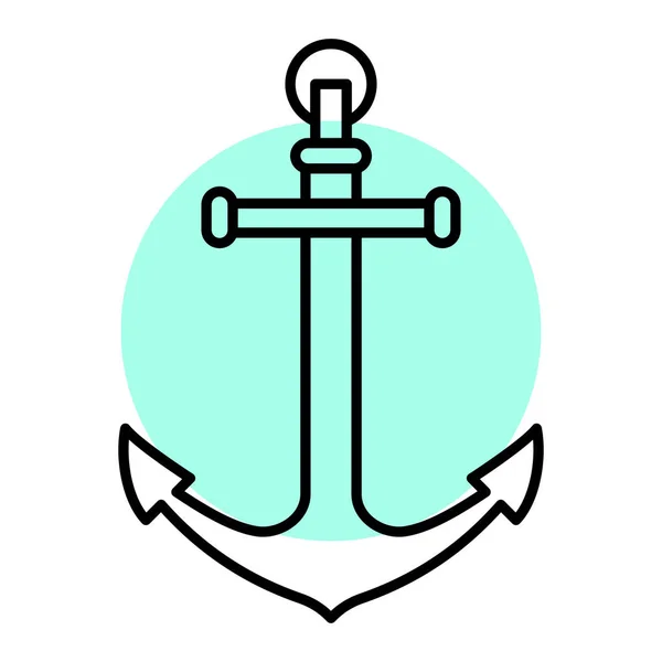 Anker Symbol Vektorillustration — Stockvektor