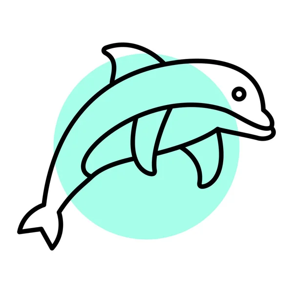 海豚图标矢量图解 — 图库矢量图片