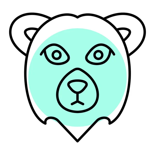 Panda Icona Web Semplice Illustrazione — Vettoriale Stock