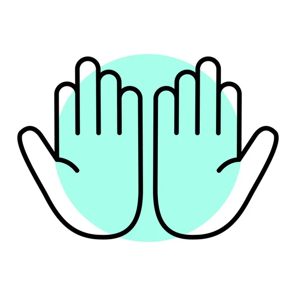 Hand Gloves Icon Vector Illustration — Stock Vector