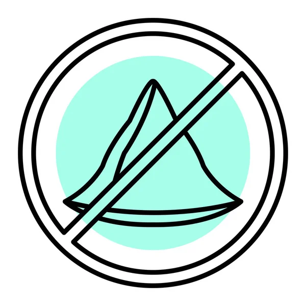 Sigara ikonu yok. Ağ için basit balık vektör simgeleri çizimi