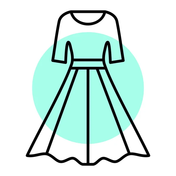 Ikona Šatů Obrys Ilustrace Vektorových Ikon Oblečení Pro Web — Stockový vektor