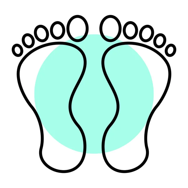 Fußabdruck Symbol Vektor Illustration Design — Stockvektor