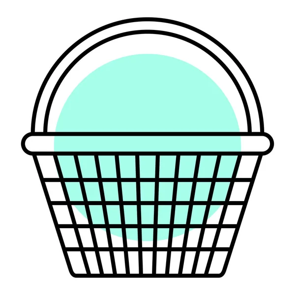 Ikona Nákupního Košíku Jednoduchá Ilustrace Vektorových Ikon Supermarketu Pro Web — Stockový vektor
