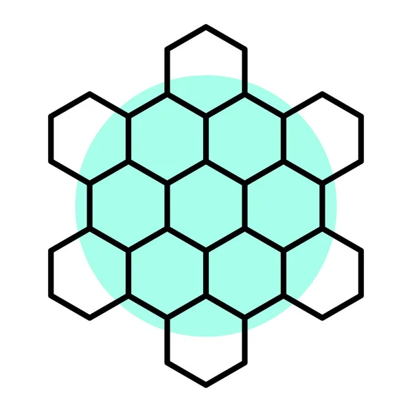 Honeycomb Ikon Vektor Illustration — Stock vektor