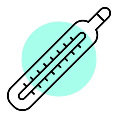 Termometre simgesi. Vektör illüstrasyonu