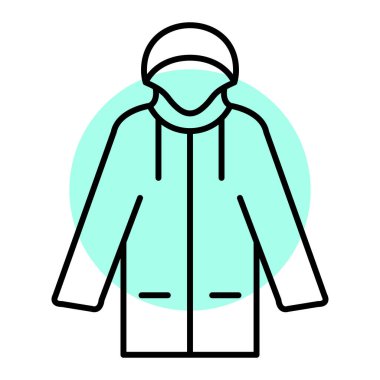 Kapüşonlu. Web simgesi vektör illüstrasyonu