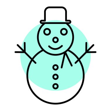 Kardan adam. Web simgesi basit illüstrasyon