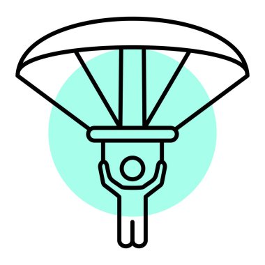 Paraşüt. Web simgesi basit tasarım