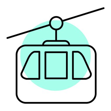 Bir tren simgesinin vektör illüstrasyonu