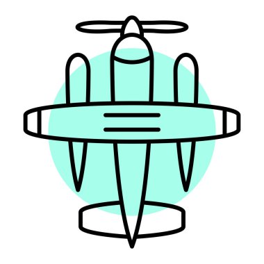 Uçak ikonu. Web için uçak vektör simgelerinin özet çizimi