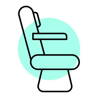 Bir sandalye simgesinin vektör illüstrasyonu