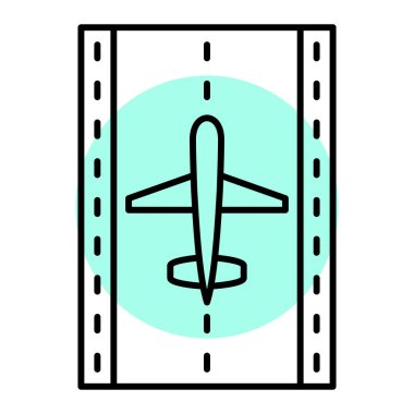 uçak ikonu vektör illüstrasyonu