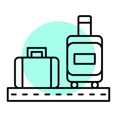 seyahat valizi ikon vektör çizimi tasarımı